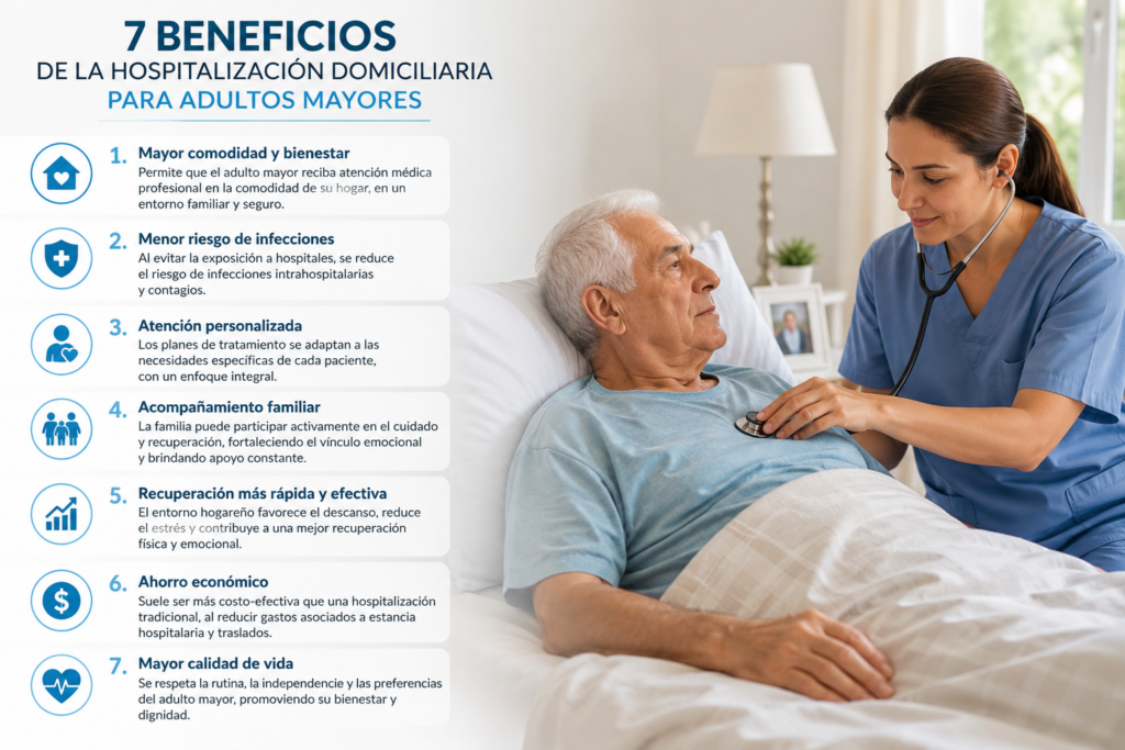 7 beneficios de la hospitalización domiciliaria para adultos mayores