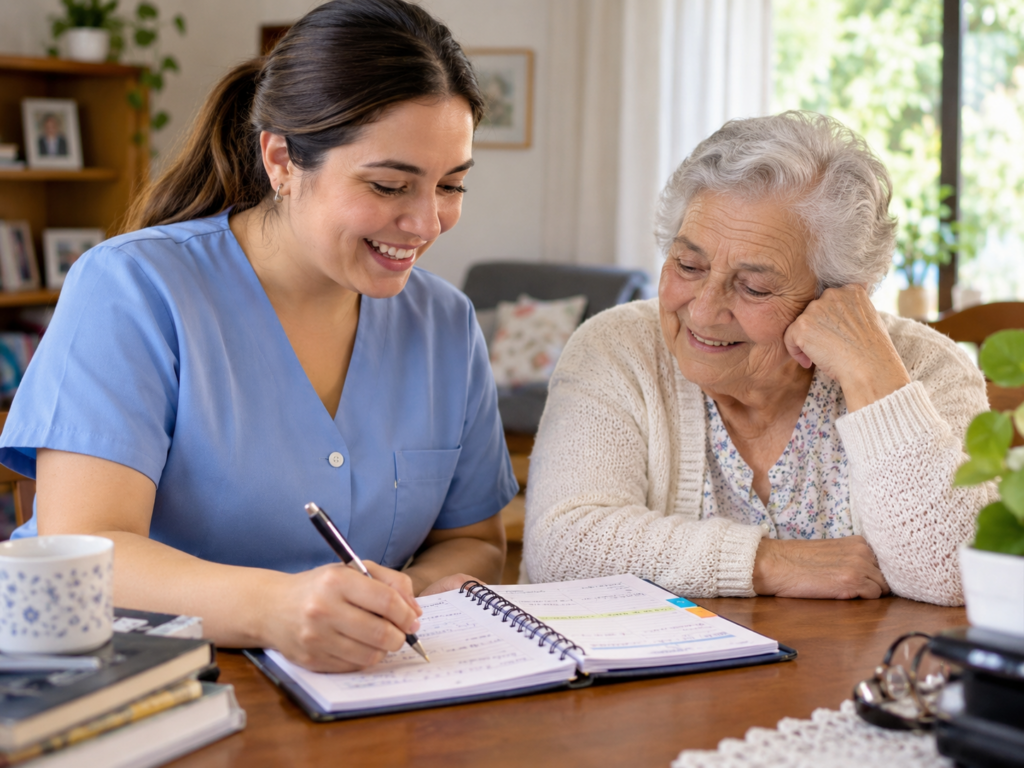 El uso de un cuaderno de cuidados: por qué muchas cuidadoras de adulto mayor lo recomiendan