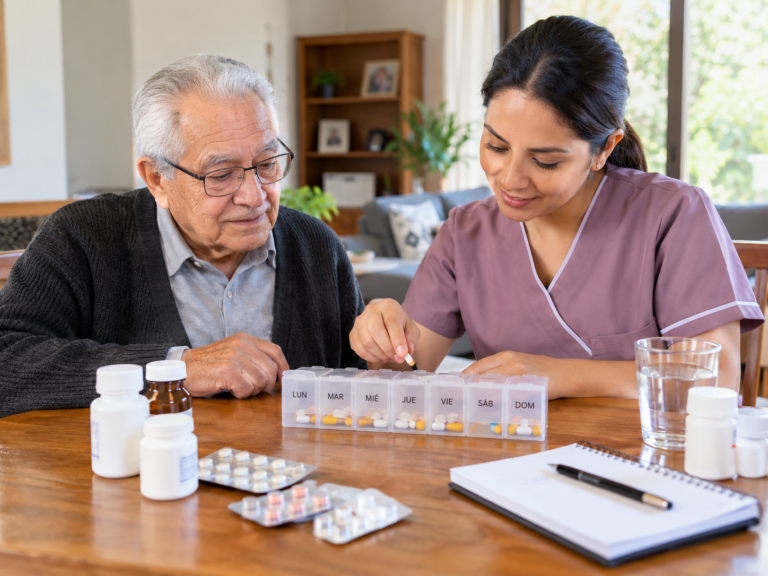 El rol de la cuidadora de adulto mayor en la organización de los medicamentos diarios